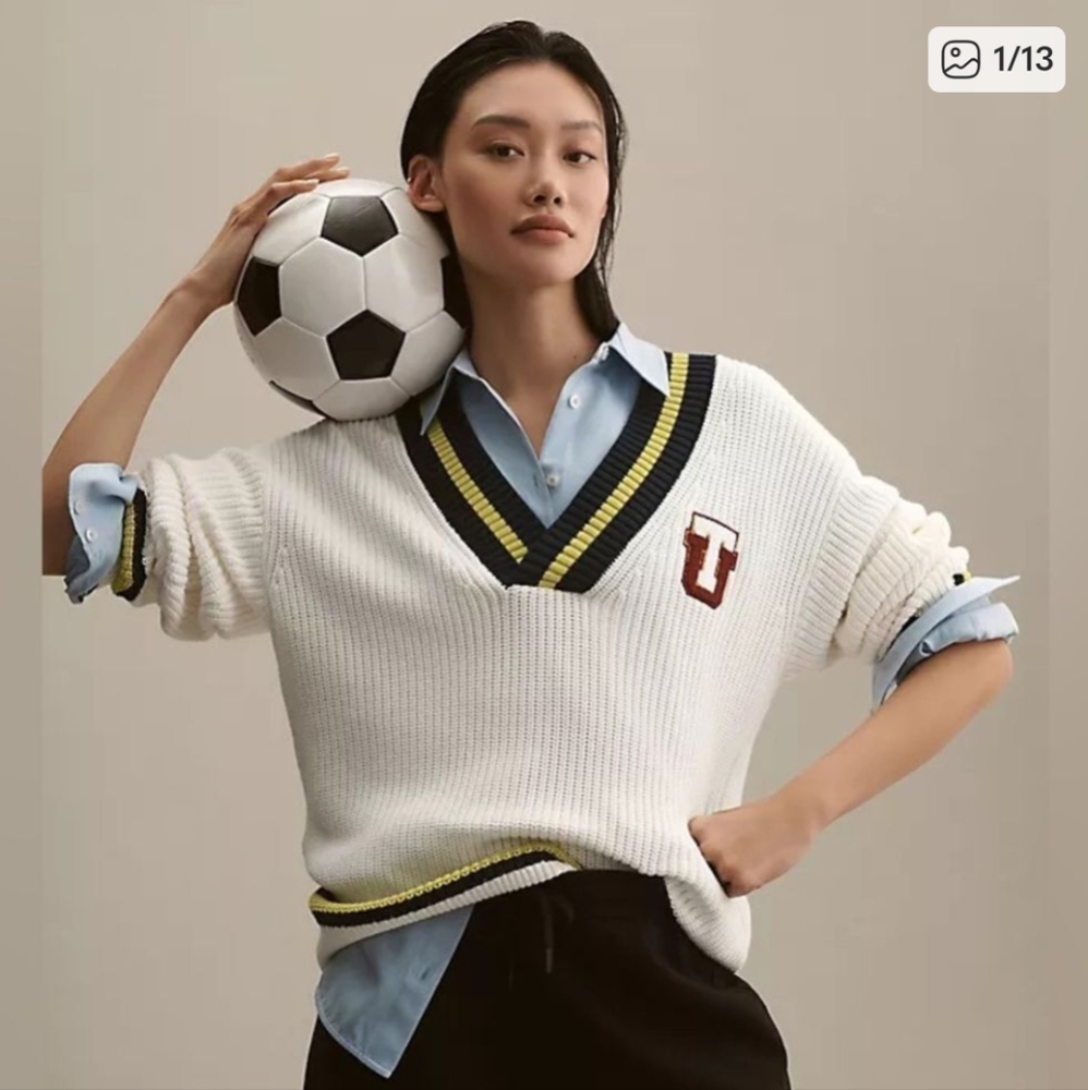 Anthropologie The Upside Varsity Josie Sweater NWT Size Small